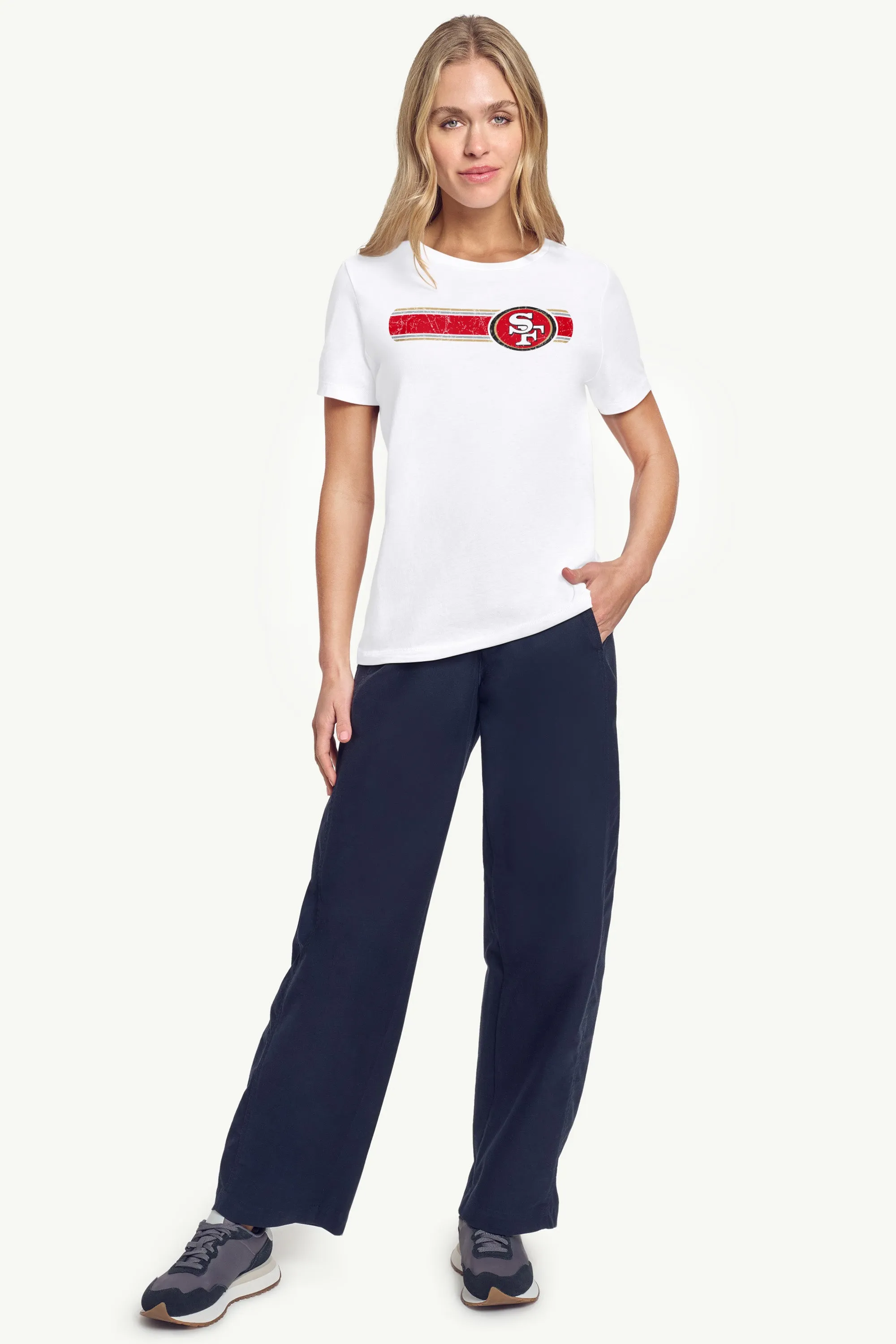 WOMENS SAN FRANCISCO 49ERS STRIPE T SHIRT sold by Starter product image thumbnail 2