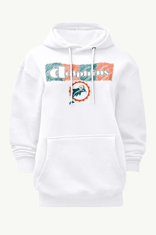 WOMENS MIAMI DOLPHINS COLOR SHADING HOODIE sold by Starter
