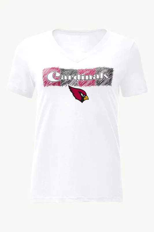 WOMENS ARIZONA CARDINALS COLOR SHADING V-NECK T SHIRT sold by Starter