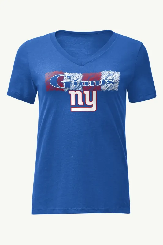 WOMENS NEW YORK GIANTS COLOR SHADING V-NECK T SHIRT sold by Starter