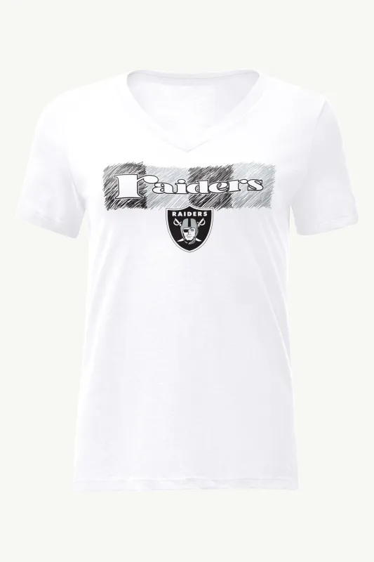 WOMENS LAS VEGAS RAIDERS COLOR SHADING V-NECK T SHIRT sold by Starter