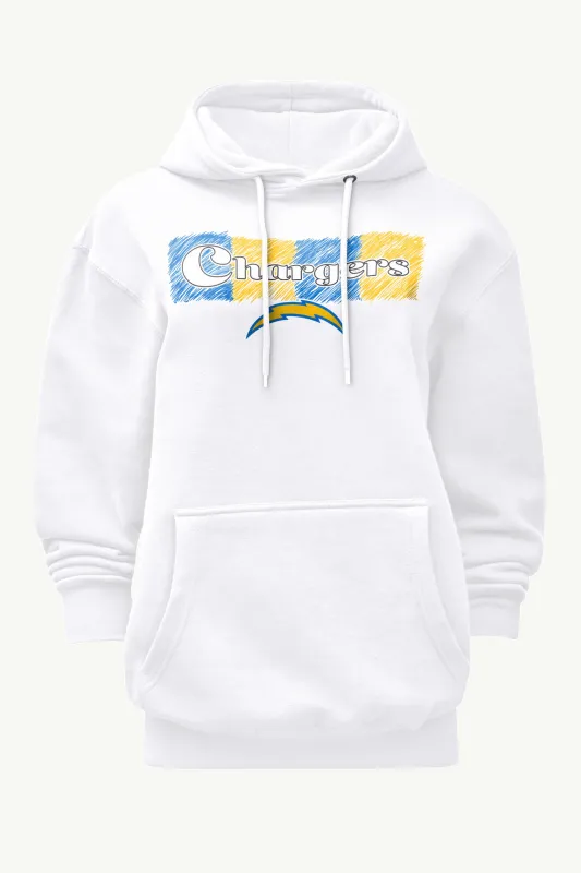 WOMENS LOS ANGELES CHARGERS COLOR SHADING HOODIE sold by Starter