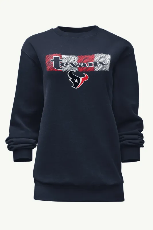 WOMENS HOUSTON TEXANS COLOR SHADING SWEATSHIRT sold by Starter