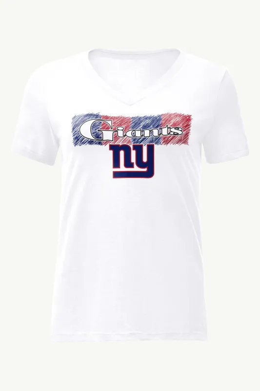 WOMENS NEW YORK GIANTS COLOR SHADING V-NECK T SHIRT sold by Starter