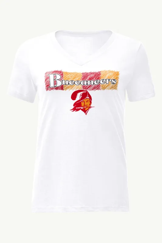 WOMENS TAMPA BAY BUCANEERS COLOR SHADING V-NECK T SHIRT sold by Starter