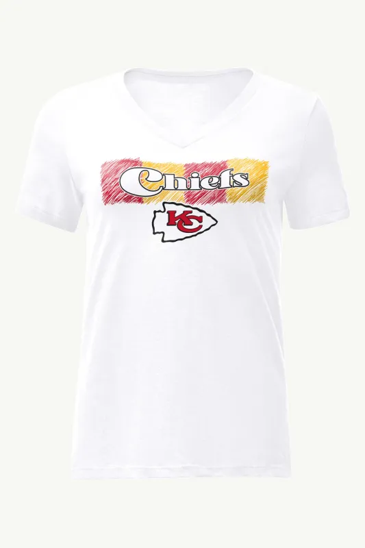 WOMENS KANSAS CITY CHIEFS COLOR SHADING V-NECK T SHIRT sold by Starter