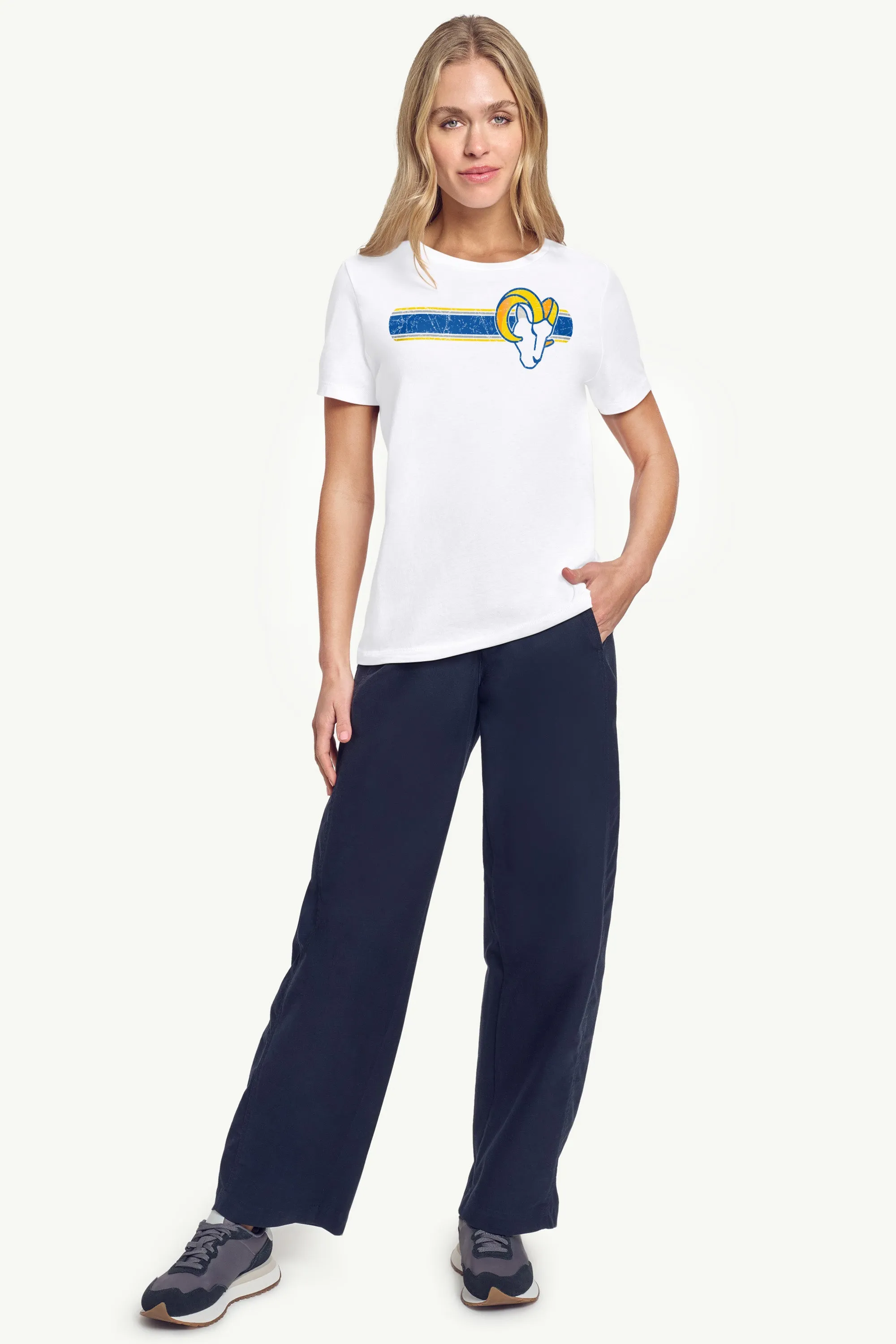 WOMENS LOS ANGELES RAMS STRIPE T SHIRT sold by Starter product image thumbnail 2