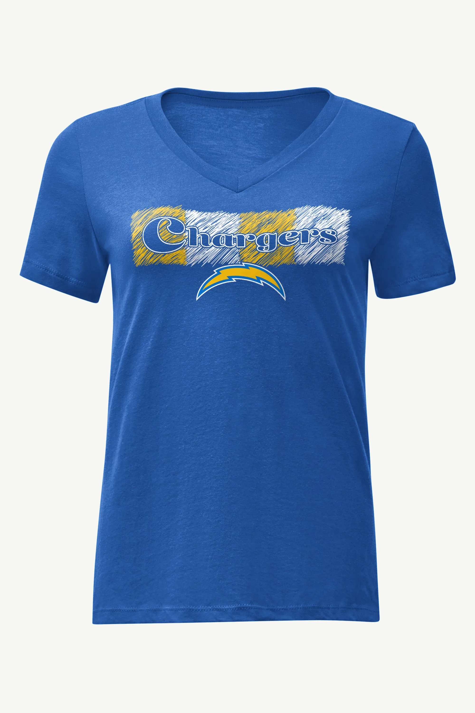WOMENS LOS ANGELES CHARGERS COLOR SHADING V-NECK T SHIRT sold by Starter