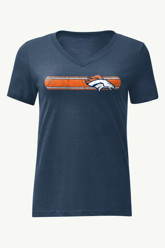 WOMENS DENVER BRONCOS STRIPE V-NECK T SHIRT sold by Starter