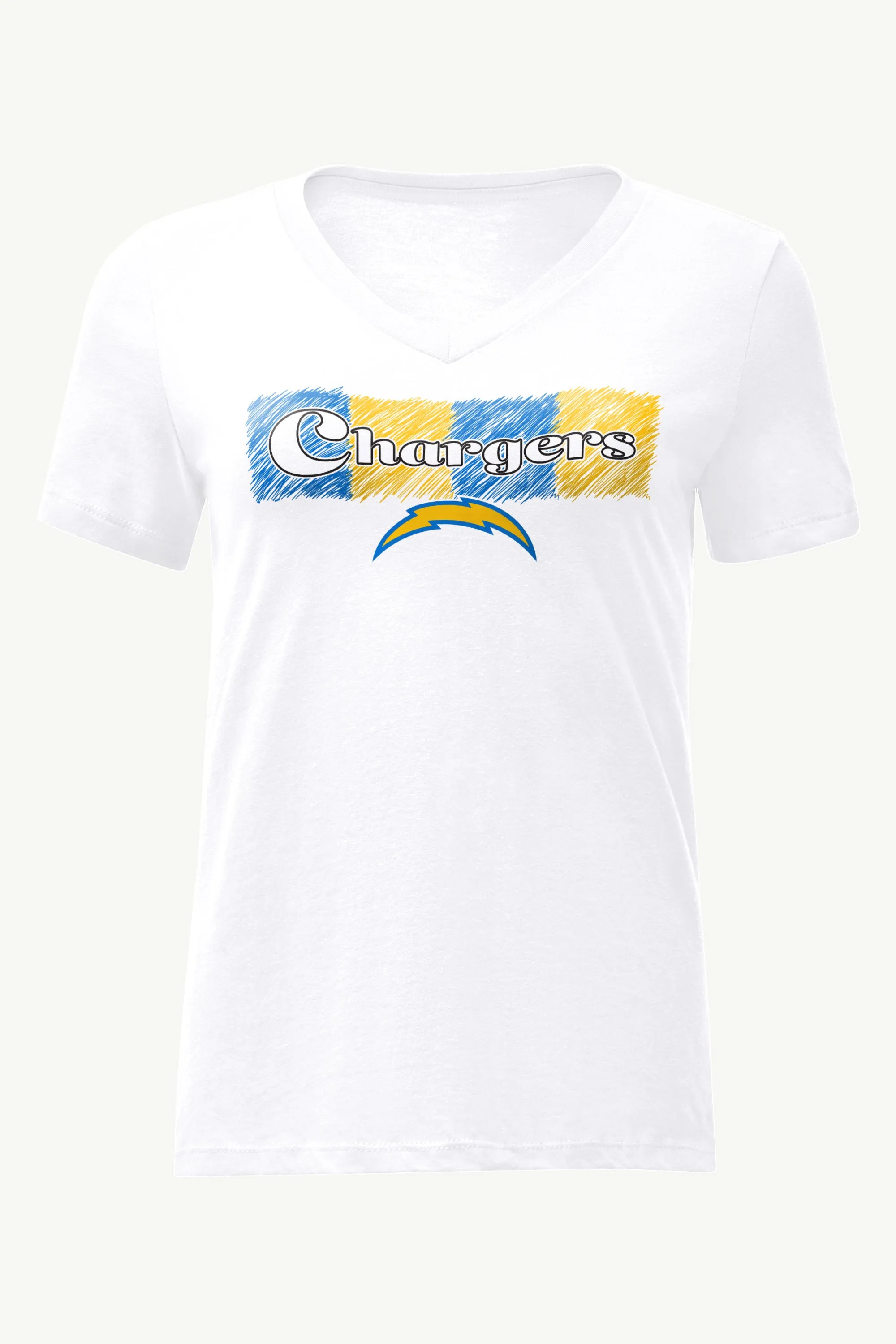 WOMENS LOS ANGELES CHARGERS COLOR SHADING V-NECK T SHIRT sold by Starter