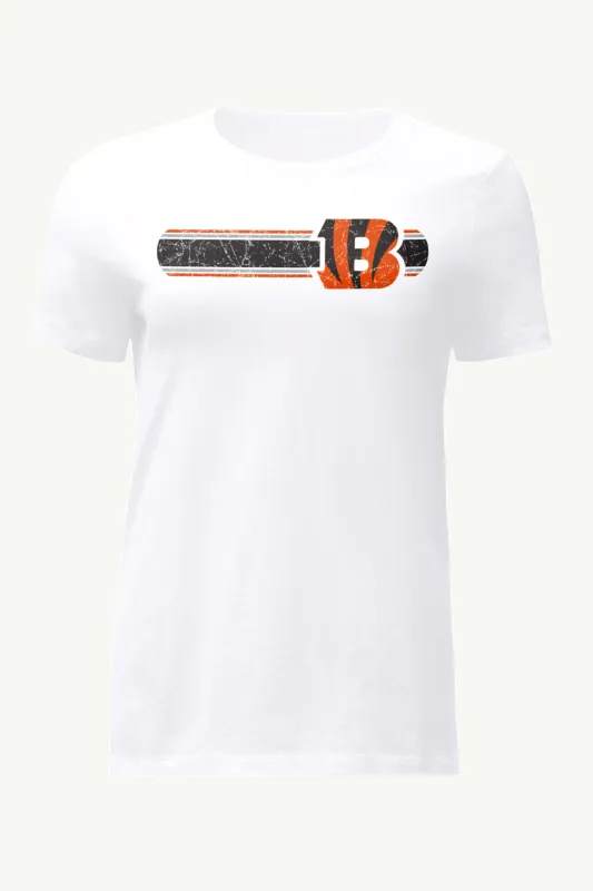WOMENS CINCINATI BENGALS STRIPE T SHIRT sold by Starter