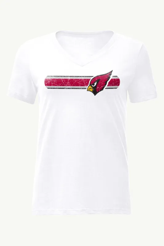 WOMENS ARIZONA CARDINALS STRIPE V-NECK T SHIRT sold by Starter