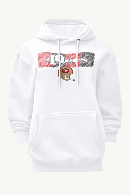 WOMENS SAN FRANCISCO 49ERS COLOR SHADING HOODIE sold by Starter