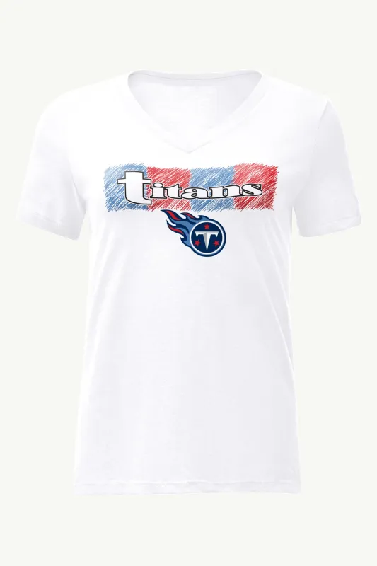 WOMENS TENNESSEE TITANS COLOR SHADING V-NECK T SHIRT sold by Starter