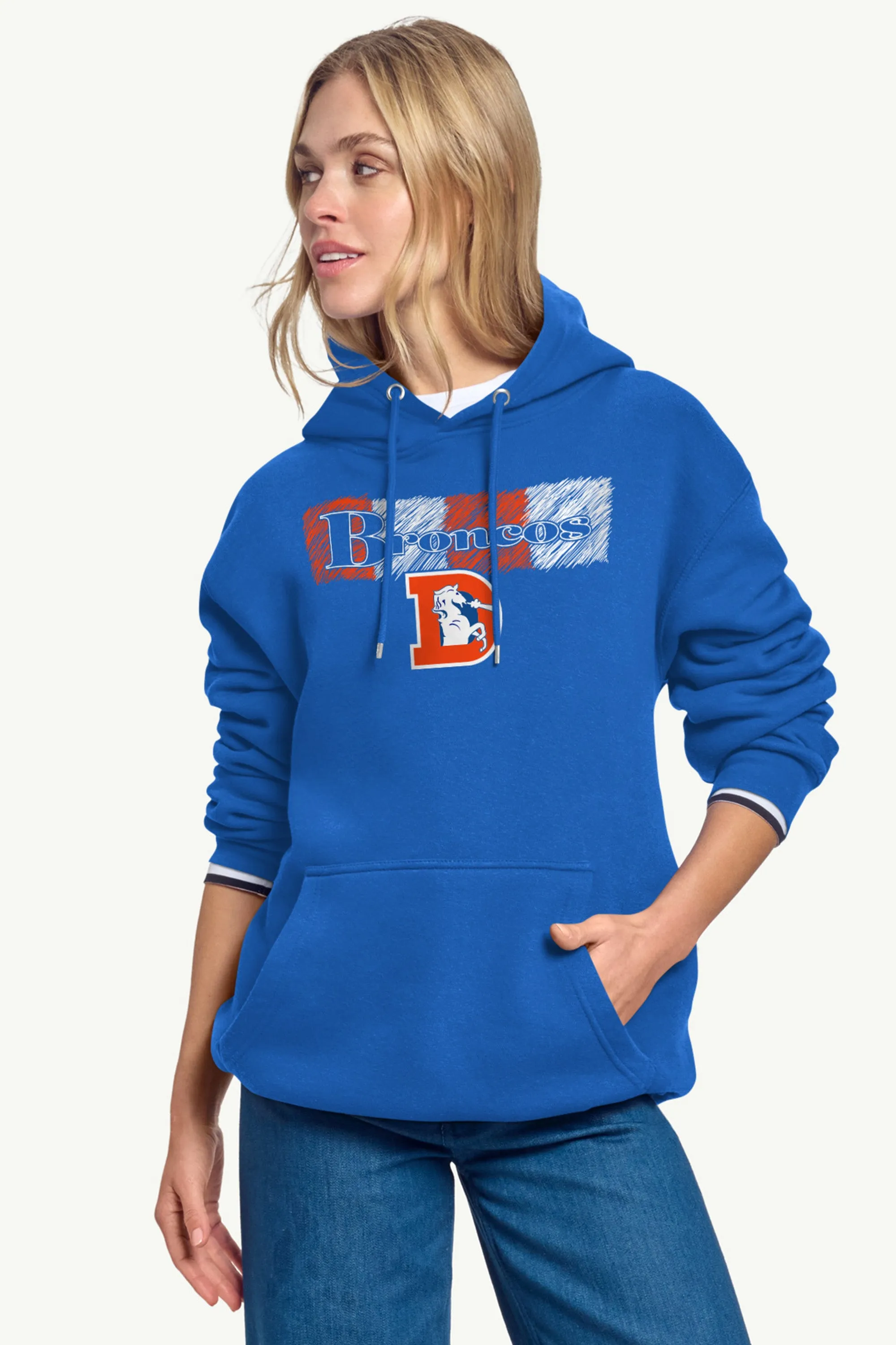 WOMENS DENVER BRONCOS COLOR SHADING HOODIE sold by Starter product image thumbnail 2