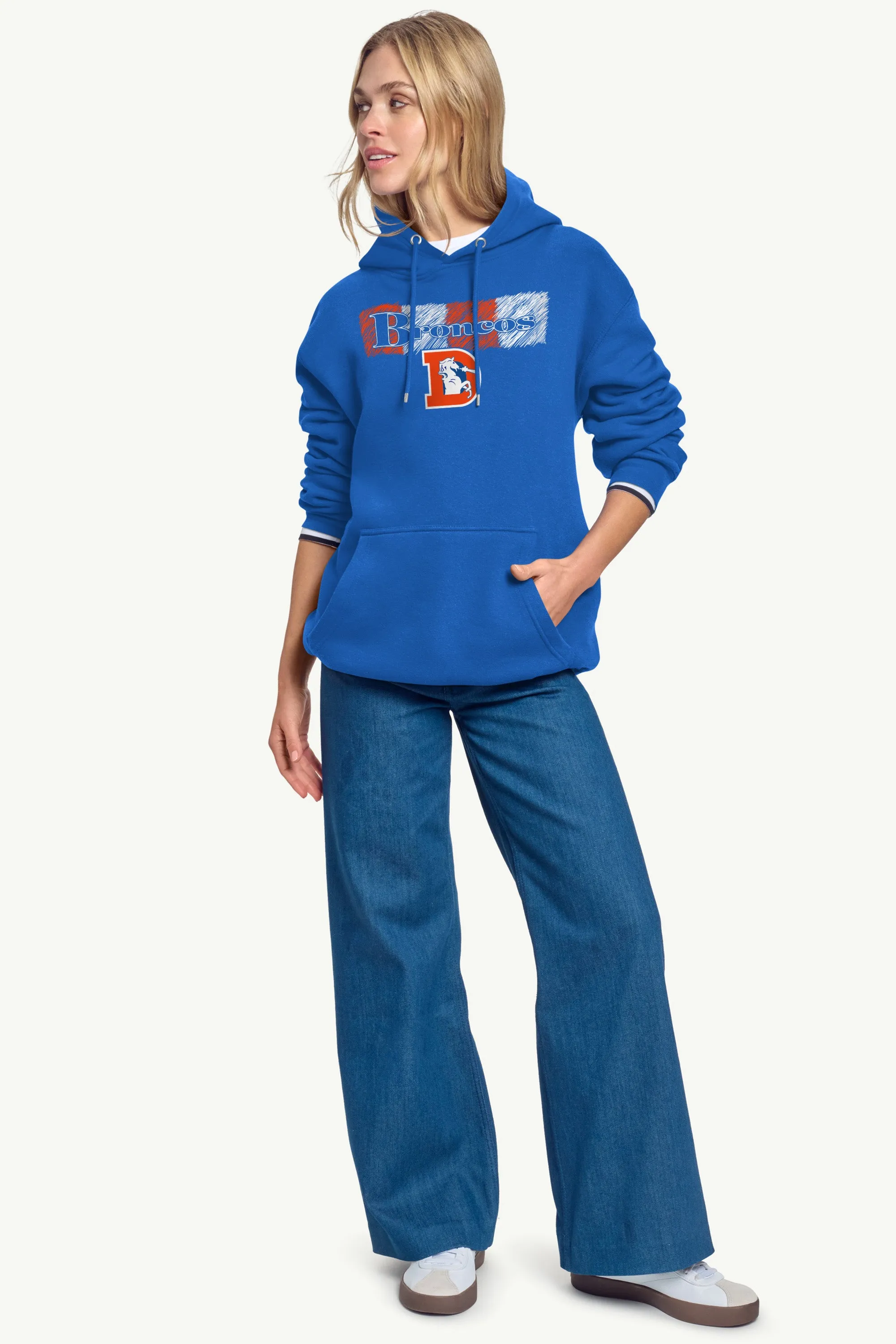 WOMENS DENVER BRONCOS COLOR SHADING HOODIE sold by Starter product image thumbnail 3