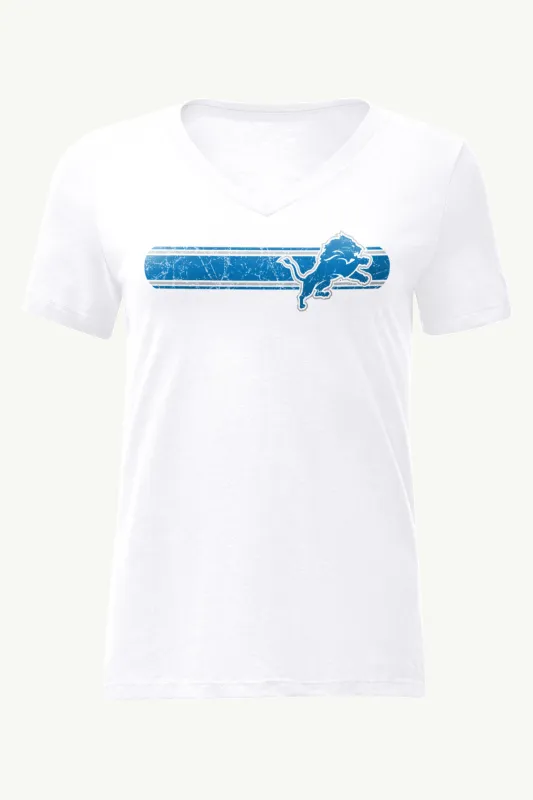 WOMENS DETROIT LIONS STRIPE V-NECK T SHIRT sold by Starter