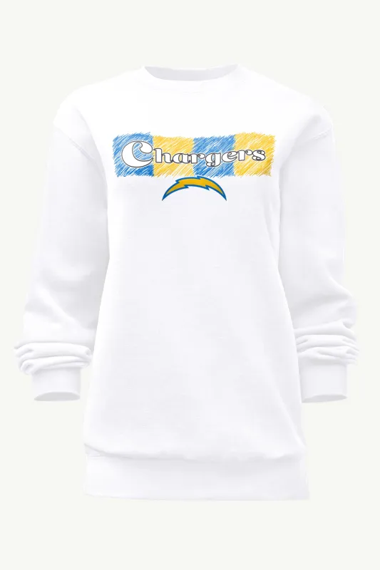 WOMENS LOS ANGELES CHARGERS COLOR SHADING SWEATSHIRT sold by Starter