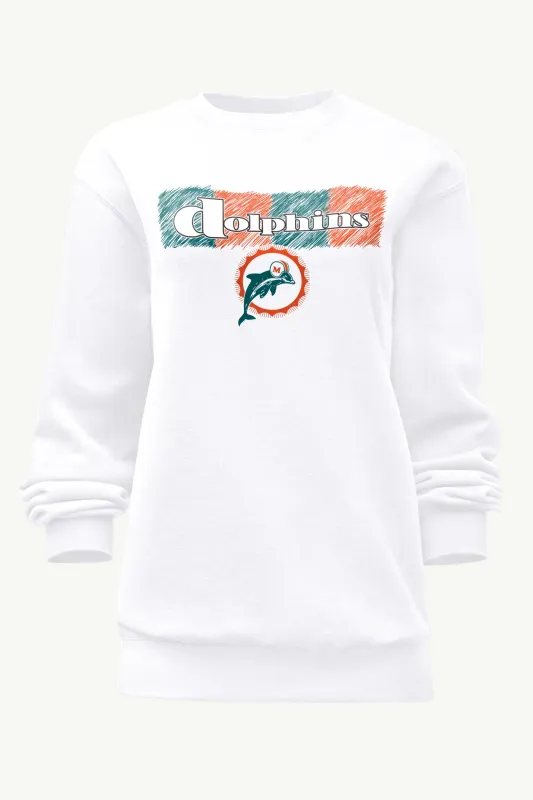 WOMENS MIAMI DOLPHINS COLOR SHADING SWEATSHIRT sold by Starter