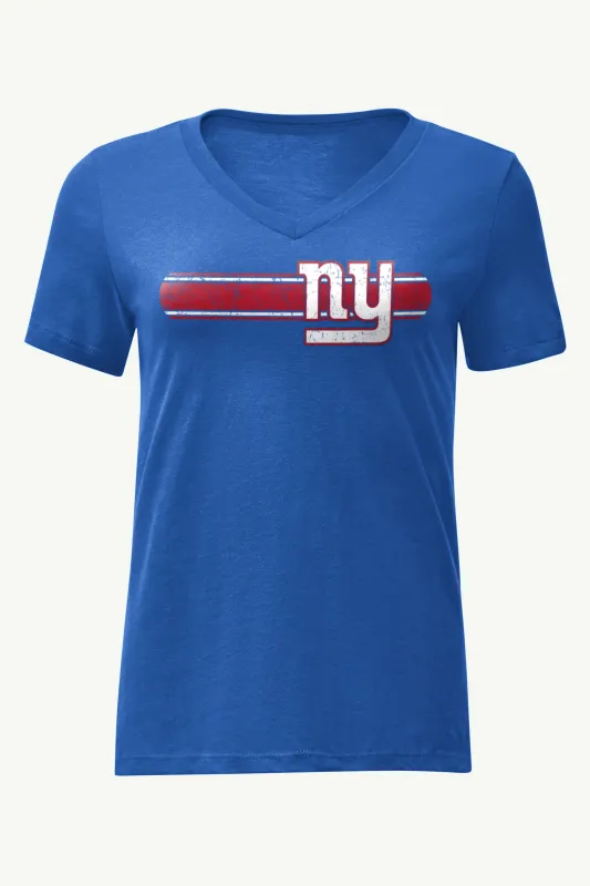WOMENS NEW YORK GIANTS STRIPE V-NECK T SHIRT sold by Starter
