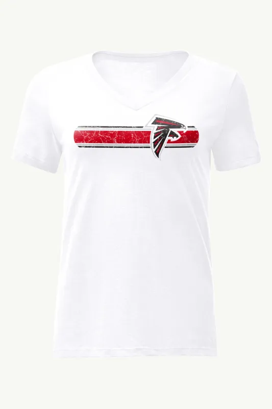 WOMENS ATLANTA FALCONS STRIPE V-NECK T SHIRT sold by Starter