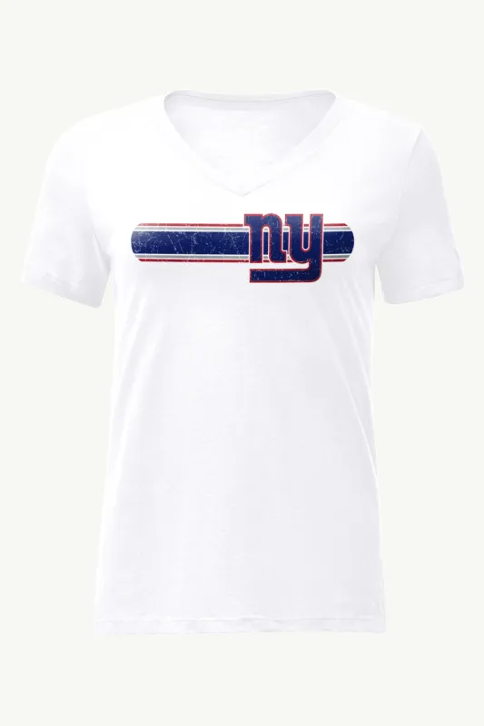 WOMENS NEW YORK GIANTS STRIPE V-NECK T SHIRT sold by Starter
