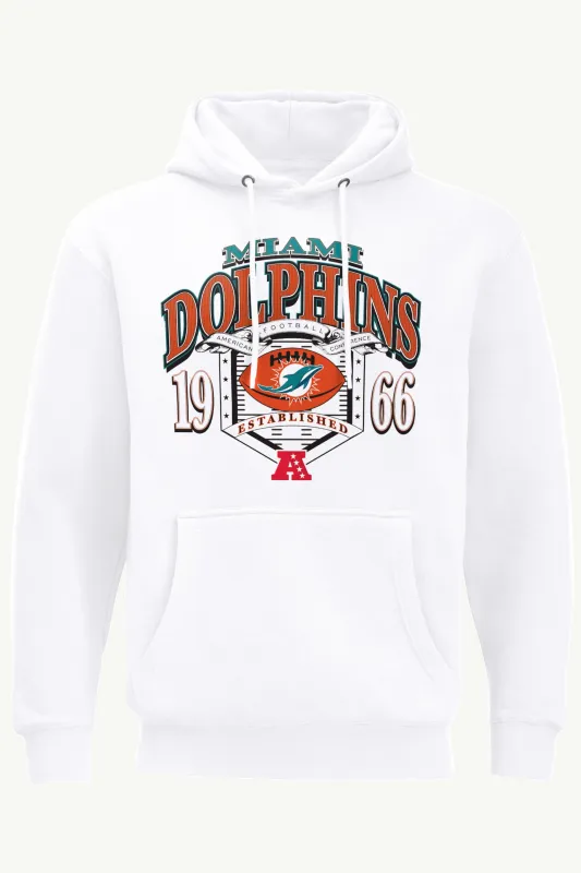 MENS MIAMI DOLPHINS 80s INSPIRED FIELD HOODIE sold by Starter