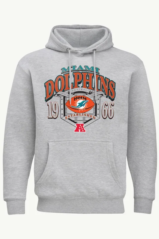 MENS MIAMI DOLPHINS 80s INSPIRED FIELD HOODIE sold by Starter