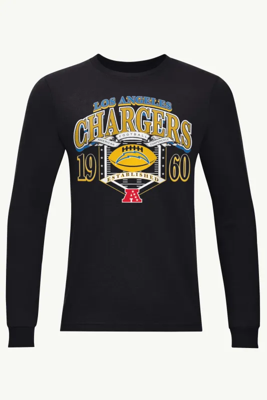 MENS LOS ANGELES CHARGERS 80s INSPIRED FIELD LONG SLEEVE T SHIRT sold by Starter