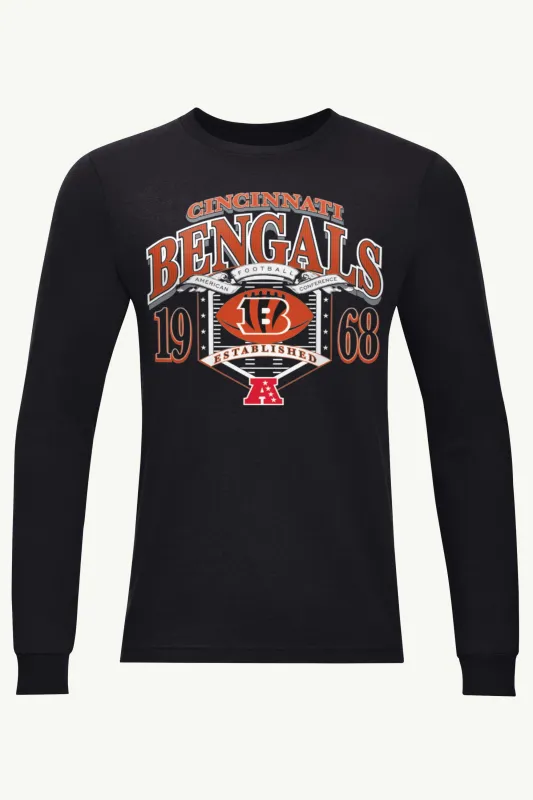 MENS CINCINNATI BENGALS 80s INSPIRED FIELD LONG SLEEVE T SHIRT sold by Starter