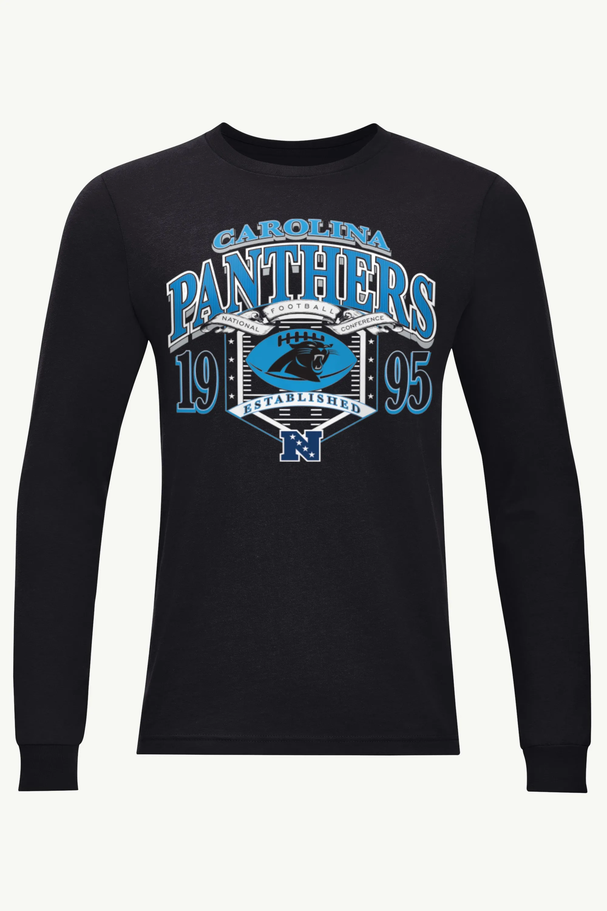MENS CAROLINA PANTHERS 80s INSPIRED FIELD LONG SLEEVE T SHIRT sold by Starter