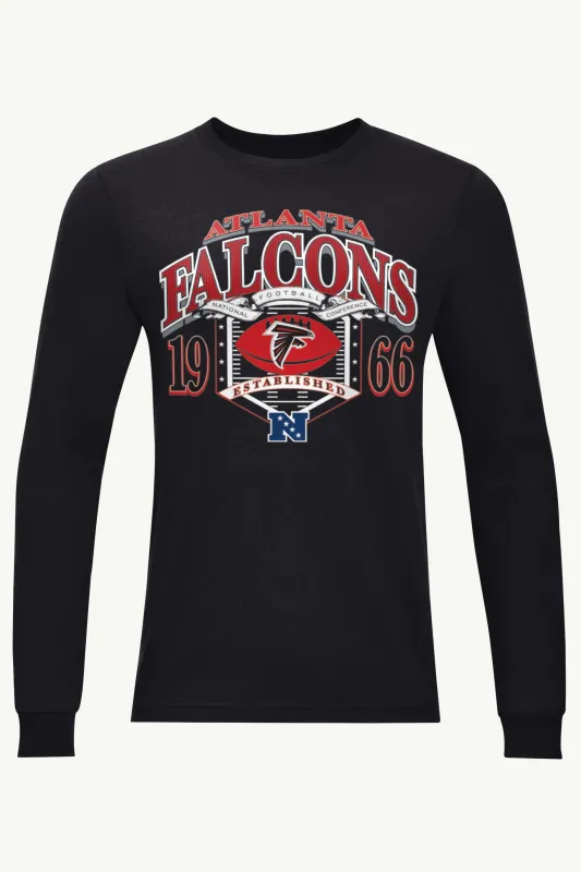 MENS ATLANTA FALCONS 80s INSPIRED FIELD LONG SLEEVE T SHIRT sold by Starter