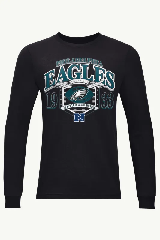 MENS PHILADELPHIA EAGLES 80s INSPIRED FIELD LONG SLEEVE T SHIRT sold by Starter