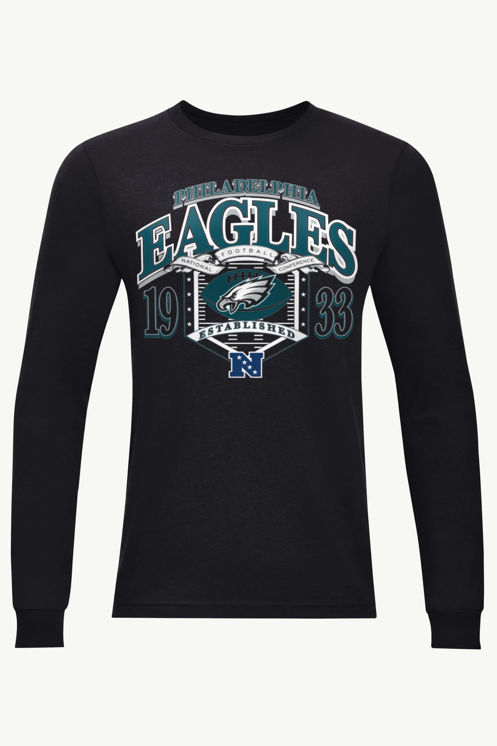 MENS PHILADELPHIA EAGLES 80s INSPIRED FIELD LONG SLEEVE T SHIRT sold by Starter