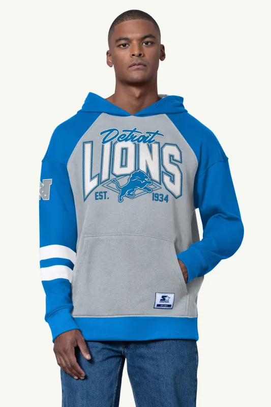MENS DETROIT LIONS INTERCEPTION COLORBLOCK HOODIE sold by Starter