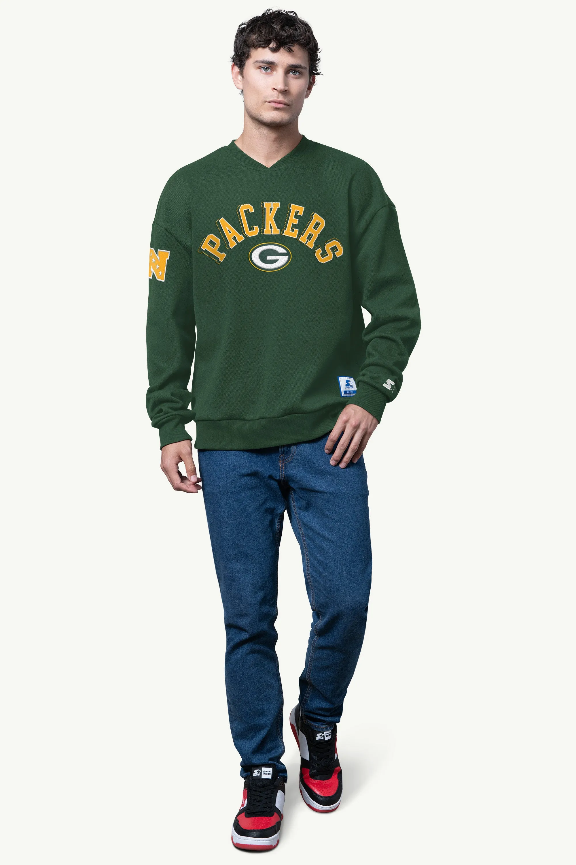 MENS GREEN BAY PACKERS PIQUE PULLOVER sold by Starter product image thumbnail 2
