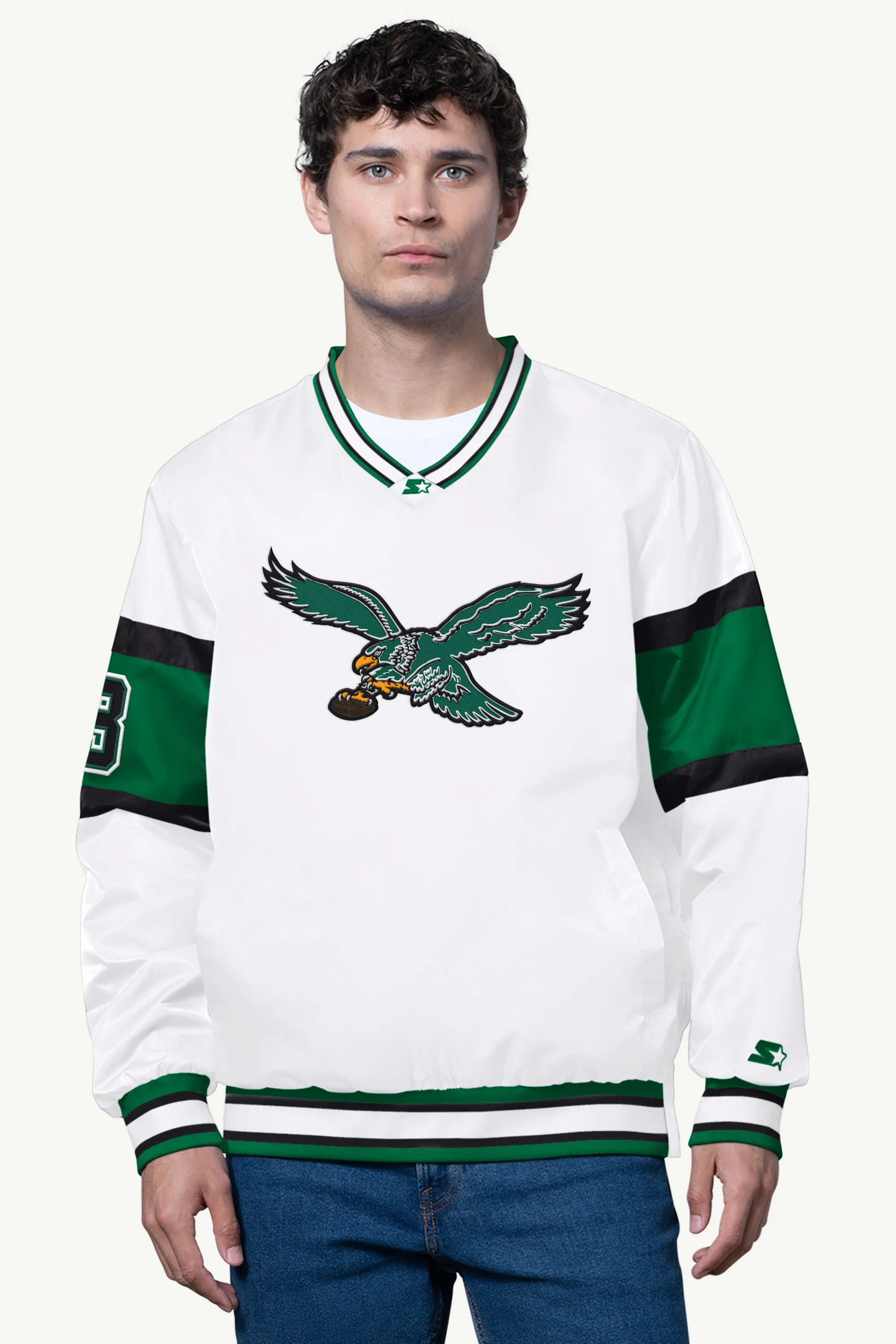 MENS PHILADELPHIA EAGLES SIGNAL COLLAR PULLOVER sold by Starter