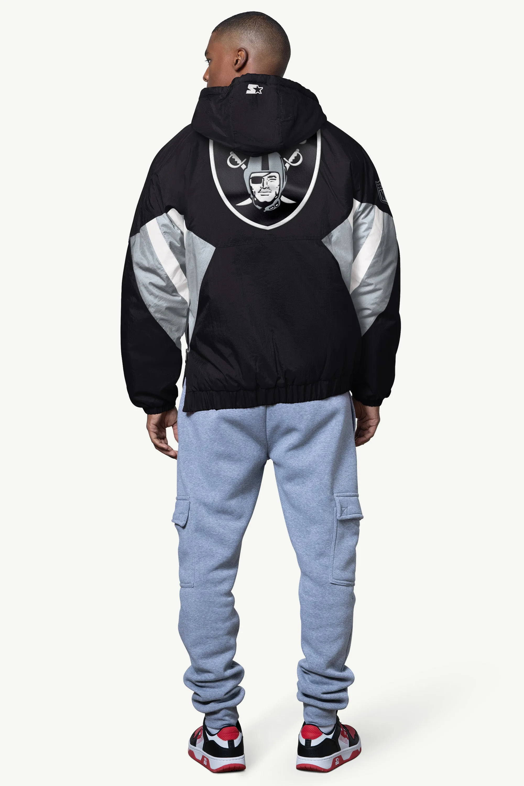 MENS LAS VEGAS RAIDERS LINE UP BREAKAWAY CRINKLE POPOVER sold by Starter product image thumbnail 2