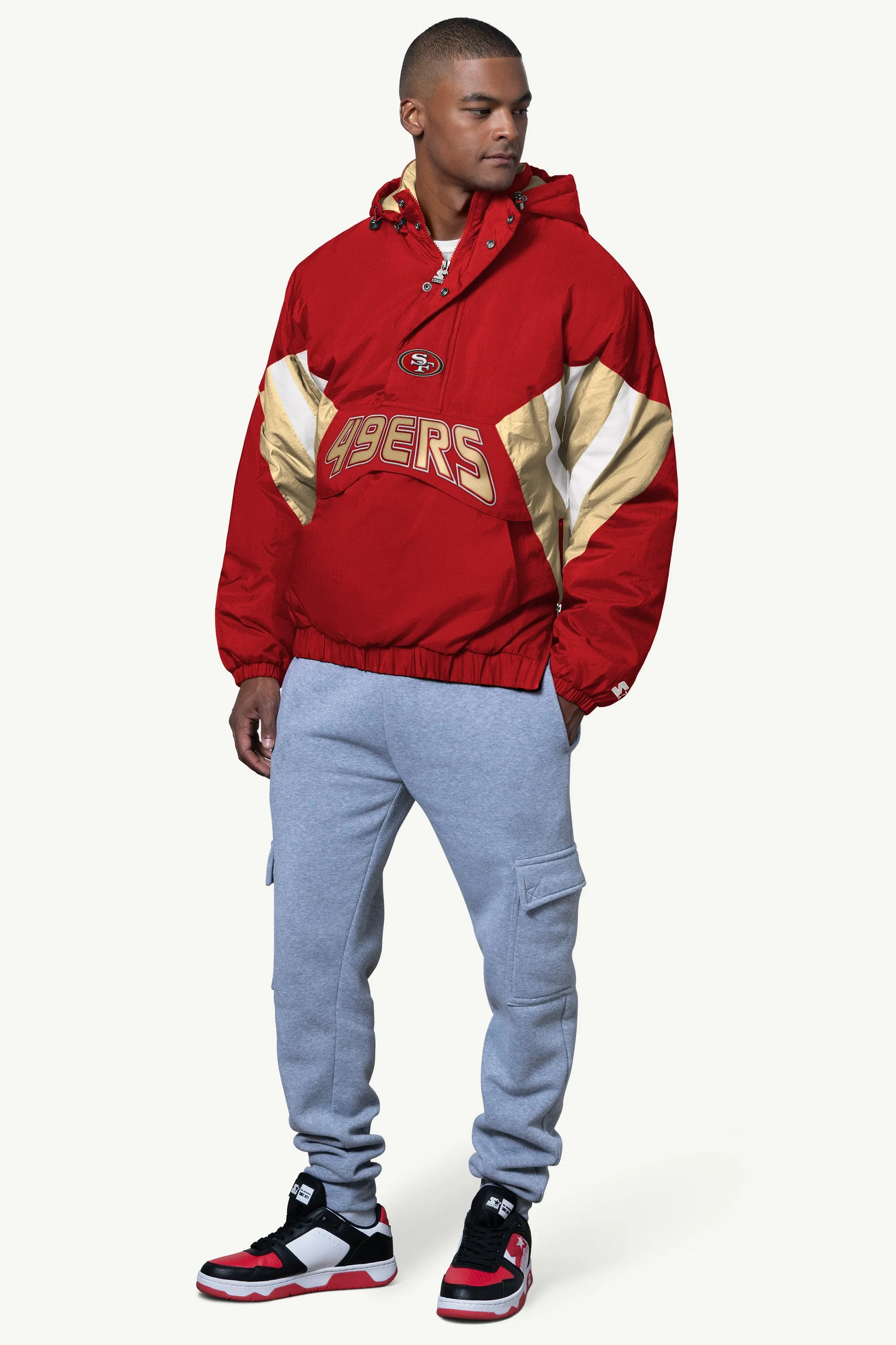 MENS SAN FRANCISCO 49ERS LINE UP BREAKAWAY CRINKLE POPOVER sold by Starter product image thumbnail 2