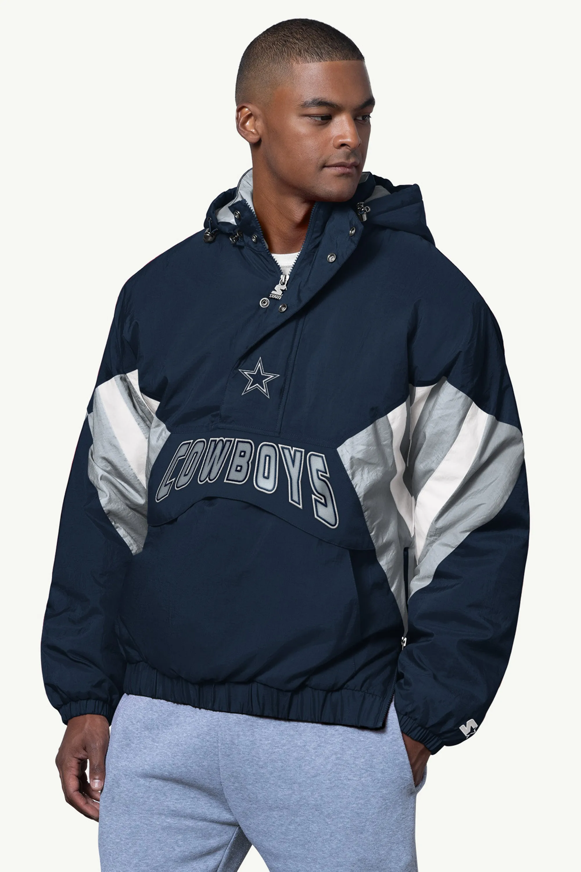 MENS DALLAS COWBOYS LINE UP BREAKAWAY CRINKLE POPOVER sold by Starter
