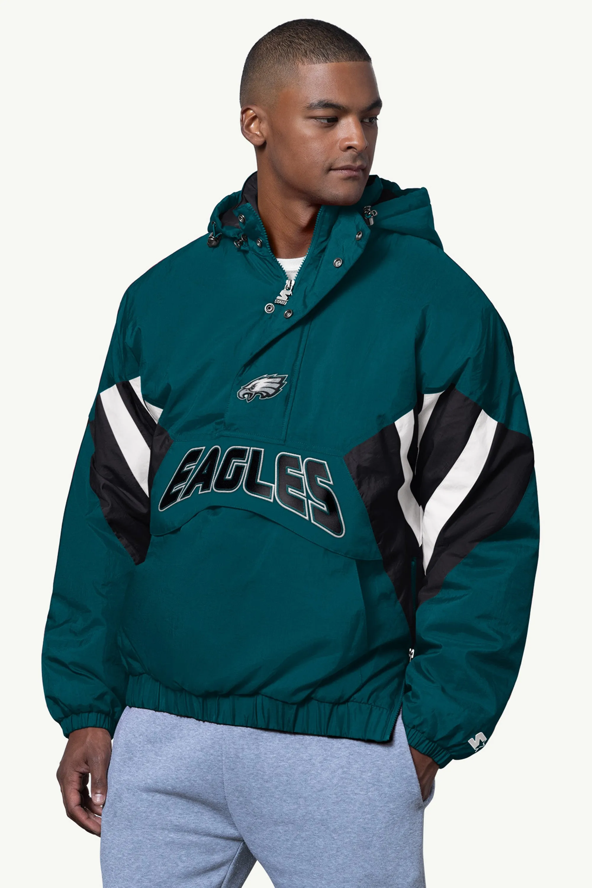 MENS PHILADELPHIA EAGLES LINE UP BREAKAWAY CRINKLE POPOVER sold by Starter