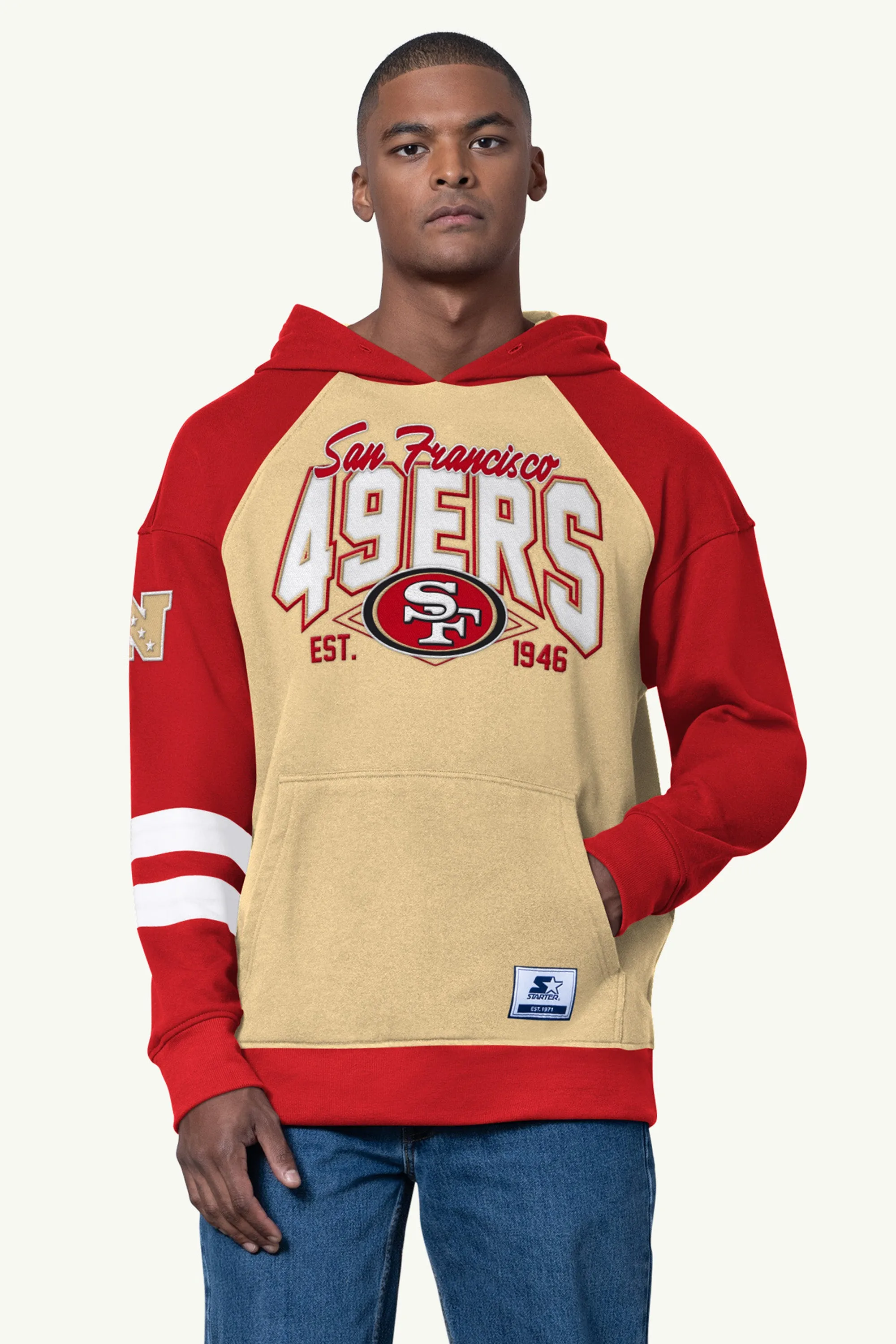 MENS SAN FRANCISCO 49ERS INTERCEPTION COLORBLOCK HOODIE sold by Starter