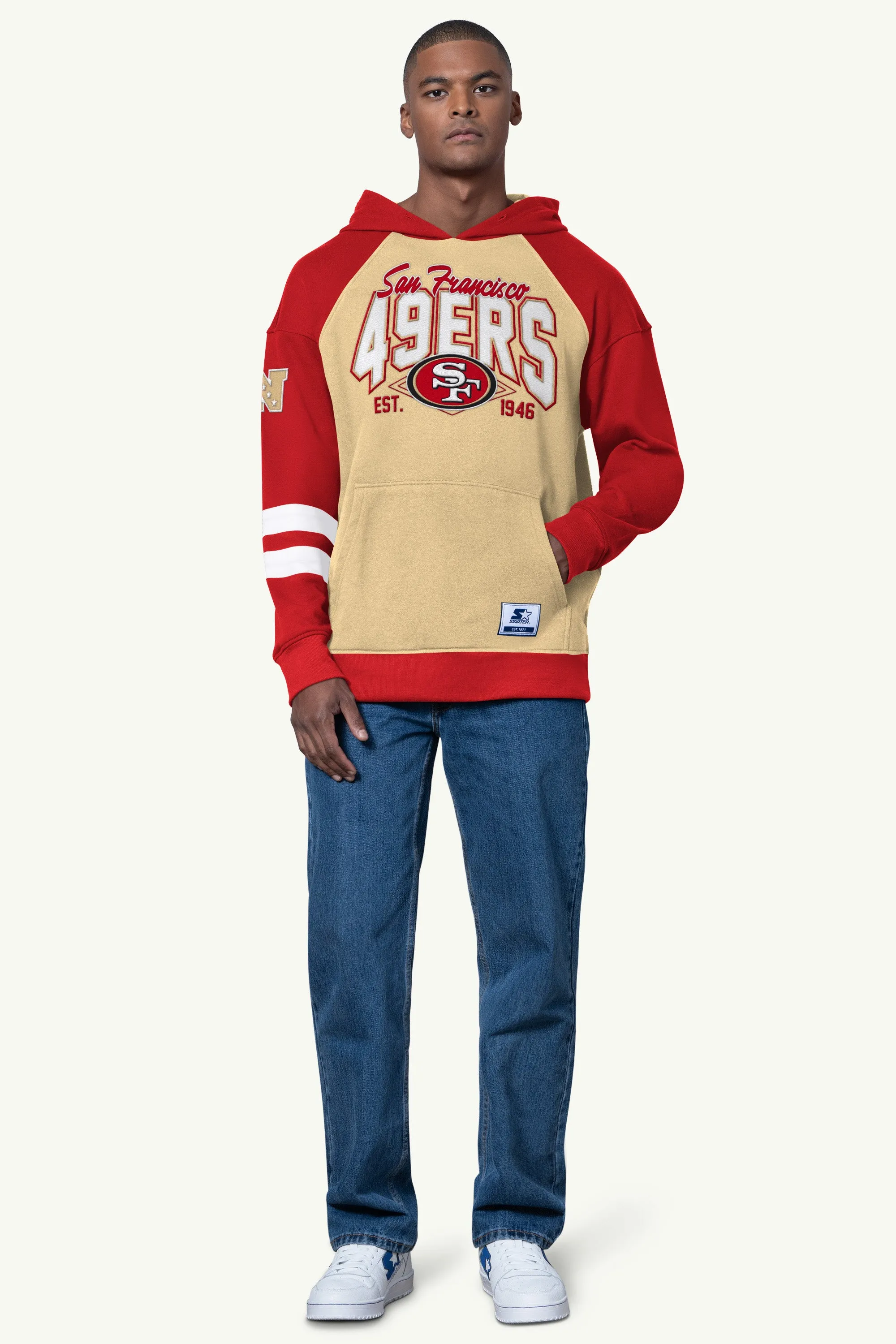 MENS SAN FRANCISCO 49ERS INTERCEPTION COLORBLOCK HOODIE sold by Starter product image thumbnail 2