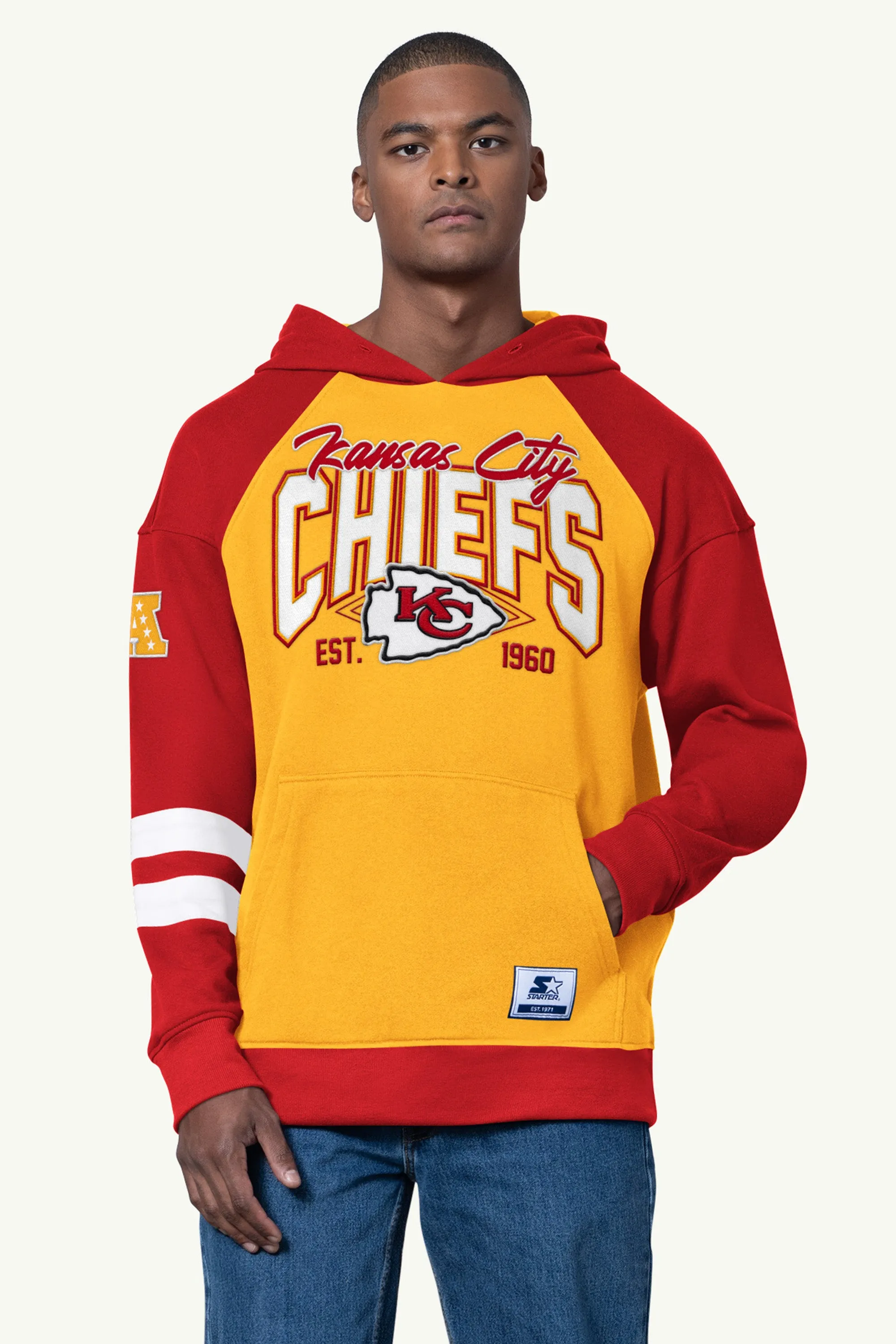 MENS KANSAS CITY CHIEFS INTERCEPTION COLORBLOCK HOODIE sold by Starter