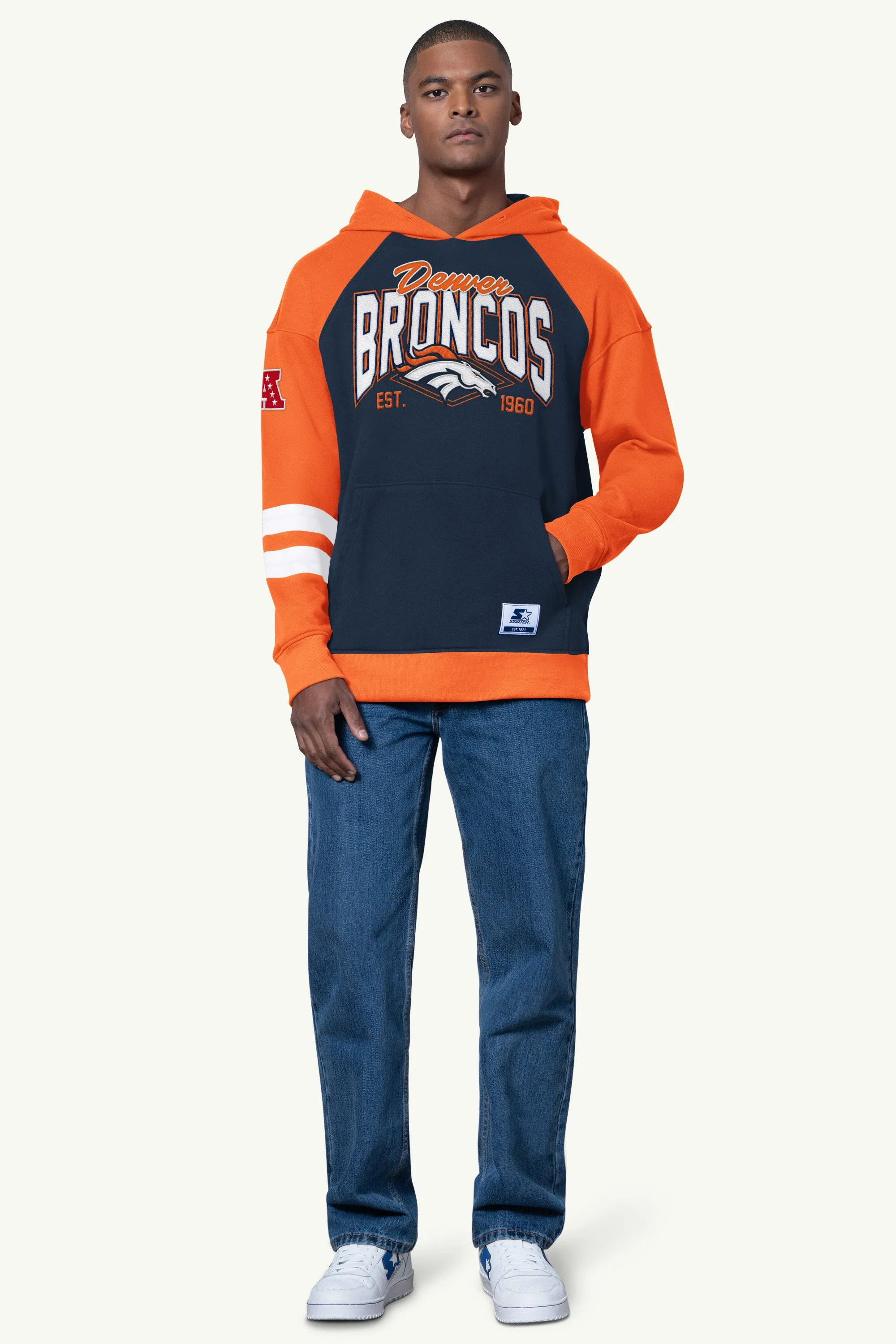 MENS DENVER BRONCOS INTERCEPTION COLORBLOCK HOODIE sold by Starter product image thumbnail 2