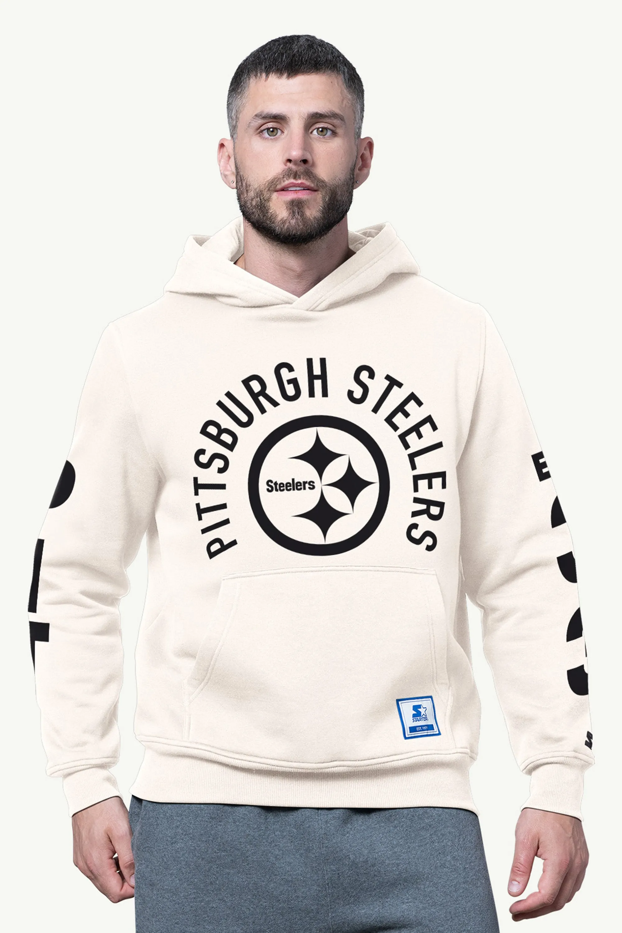 MENS PITTSBURGH STEELERS HANDOFF FLEECE HOODIE sold by Starter