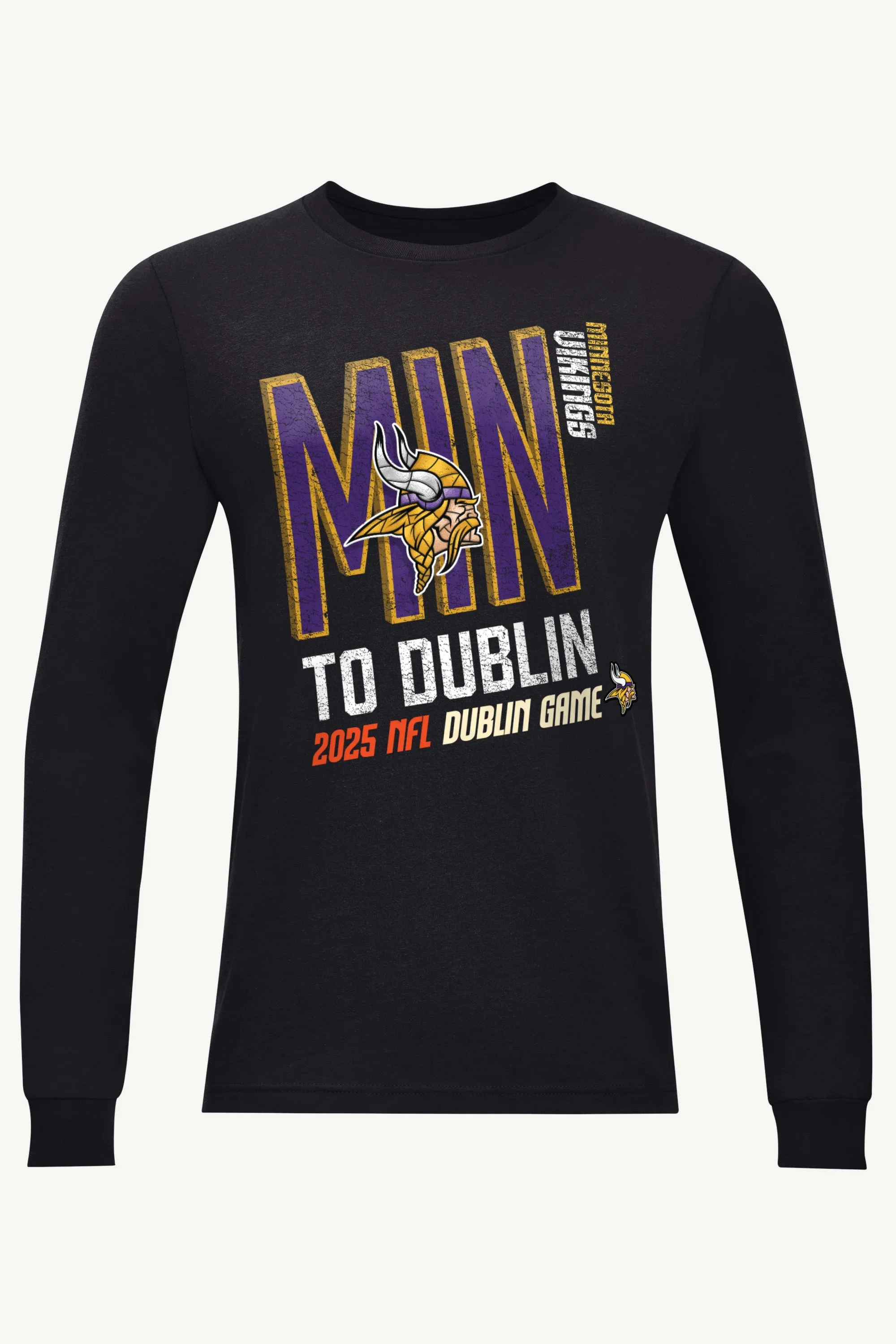 MENS MINNESOTA VIKINGS TO DUBLIN WE GO LONG SLEEVE T SHIRT sold by Starter