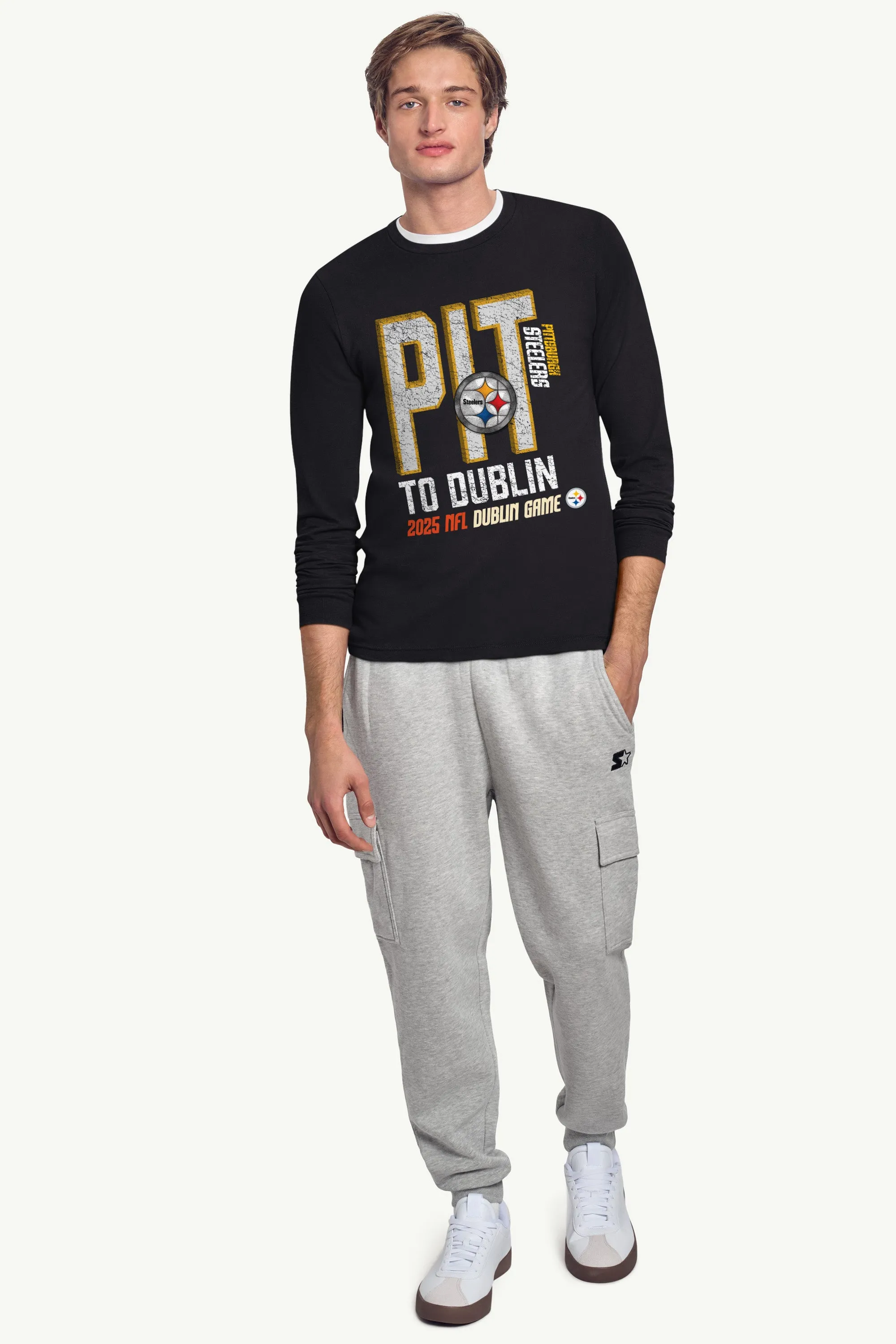 MENS PITTSBURGH STEELERS TO DUBLIN WE GO LONG SLEEVE T SHIRT sold by Starter product image thumbnail 3