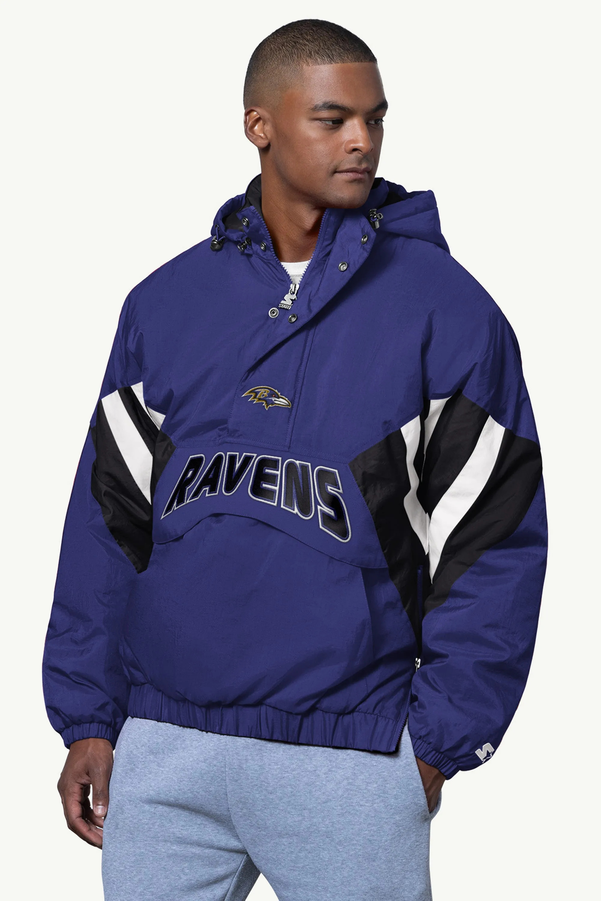 MENS BALTIMORE RAVENS LINE UP BREAKAWAY CRINKLE POPOVER sold by Starter
