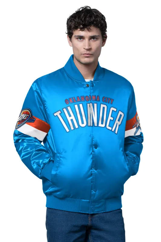 MENS OKLAHOMA CITY THUNDER TRIPLE OPTION SATIN VARSITY JACKET sold by Starter